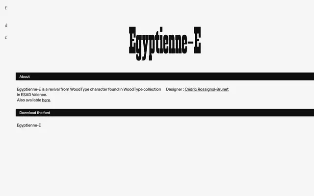 Egyptienne-E specimen from Fond de riz
