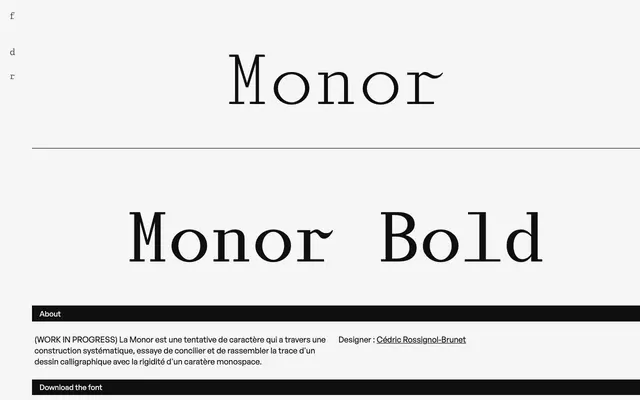 Monor specimen from Fond de riz