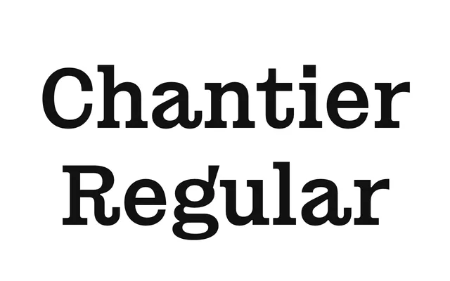 Chantier Regular specimen from Fonderie Bretagne