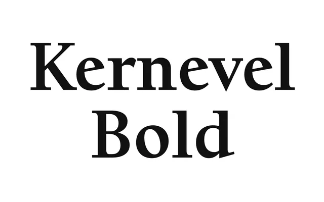 Kernevel Bold specimen from Fonderie Bretagne