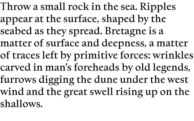 Kernevel Book specimen from Fonderie Bretagne