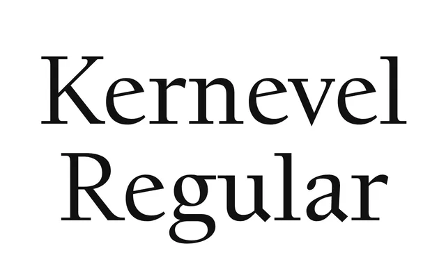Kernevel Regular specimen from Fonderie Bretagne