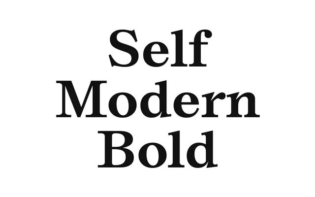 Self Modern Bold specimen from Fonderie Bretagne