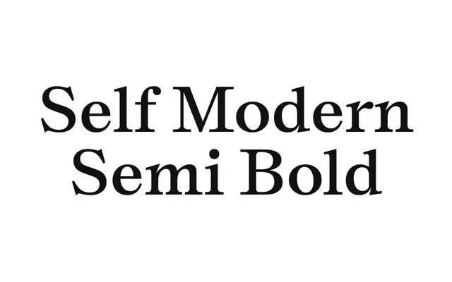 Self Modern Semi Bold specimen from Fonderie Bretagne