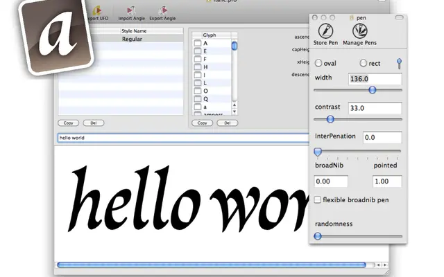 FC Filter specimen from Font Club Belgica