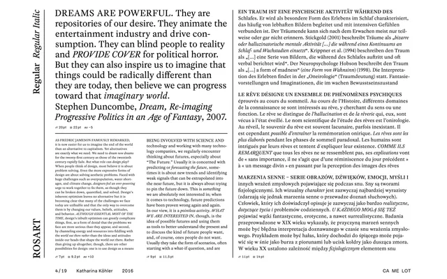 Rosart specimen from Font Review Journal