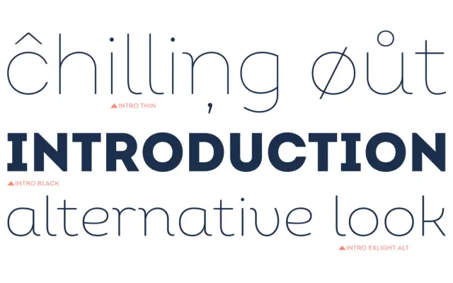 Intro specimen from Fontfabric