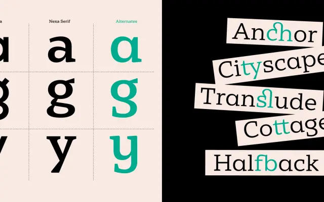 Nexa Serif specimen from Fontfabric