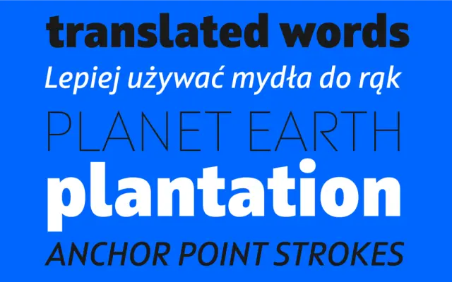 Squad specimen from Fontfabric