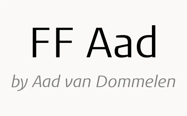 FF Aad specimen from FontFont