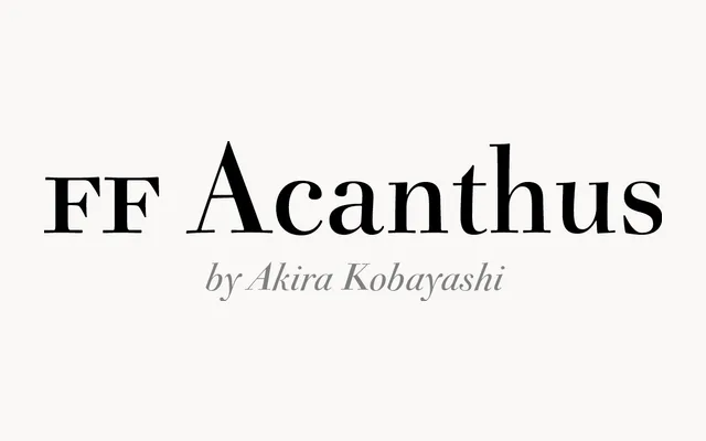 FF Acanthus specimen from FontFont