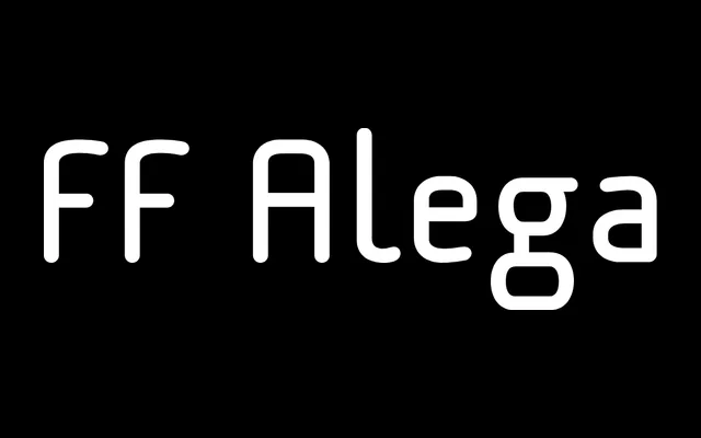 FF Alega specimen from FontFont