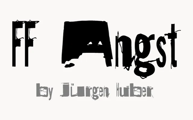 FF Angst specimen from FontFont
