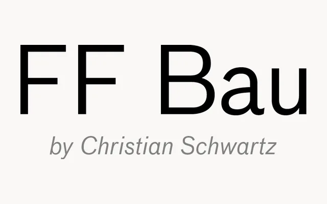 FF Bau specimen from FontFont