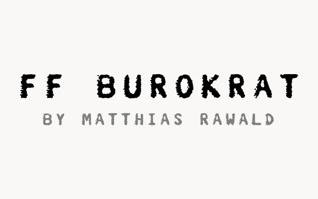 FF Burokrat specimen from FontFont