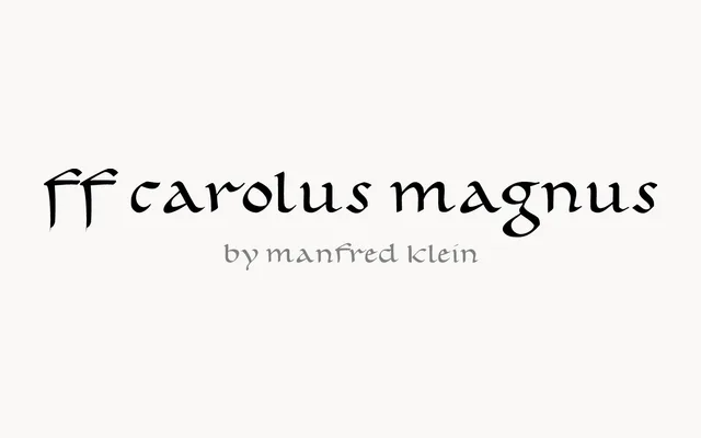 FF Carolus Magnus specimen from FontFont