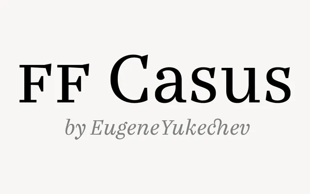 FF Casus specimen from FontFont