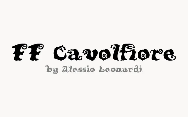 FF Cavolfiore specimen from FontFont