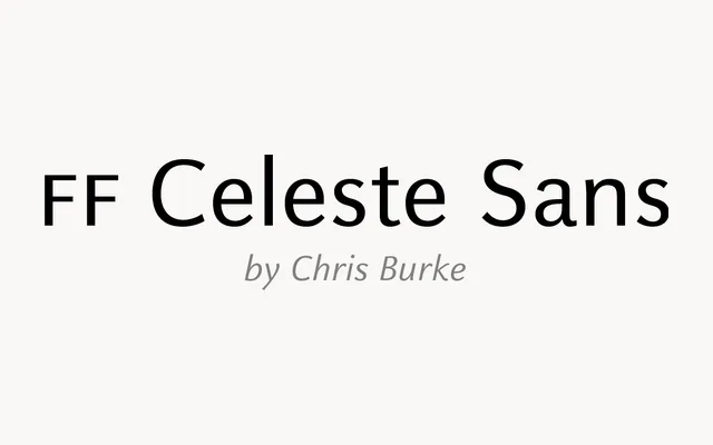 FF Celeste Sans specimen from FontFont