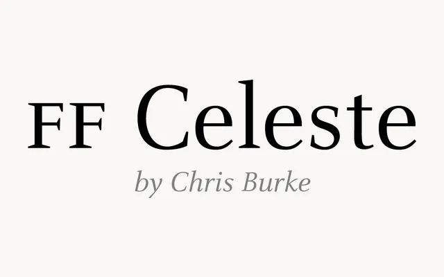 FF Celeste specimen from FontFont