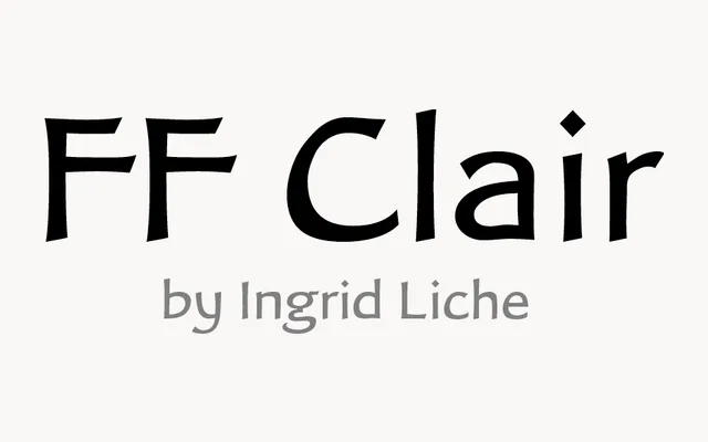 FF Clair specimen from FontFont