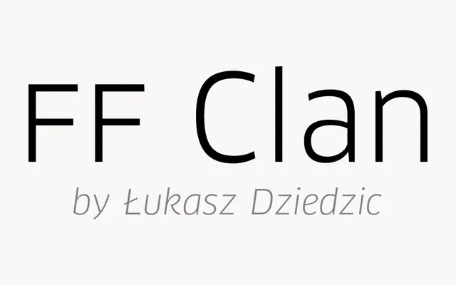 FF Clan specimen from FontFont