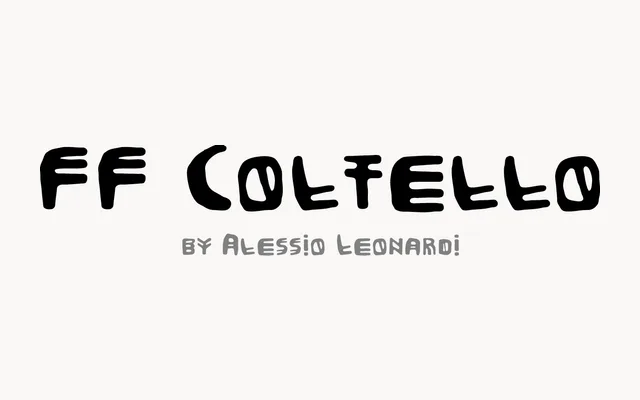 FF Coltello specimen from FontFont