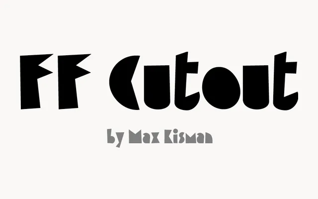 FF Cutout specimen from FontFont