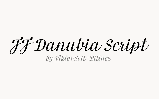 FF Danubia Script specimen from FontFont