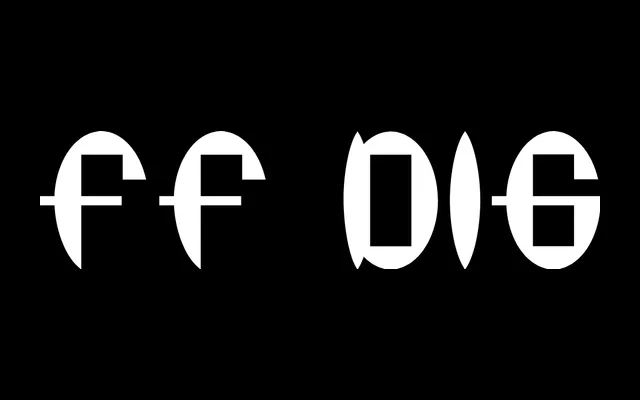 FF Dig specimen from FontFont
