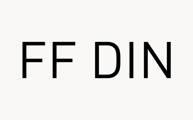 FF DIN specimen from FontFont