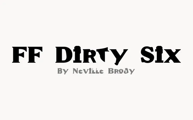 FF Dirty Six specimen from FontFont
