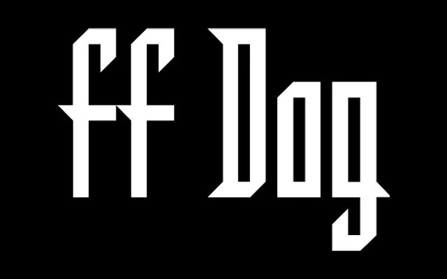 FF Dog specimen from FontFont