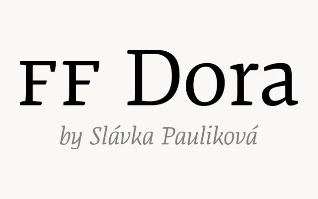 FF Dora specimen from FontFont