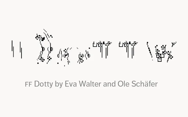 FF Dotty specimen from FontFont