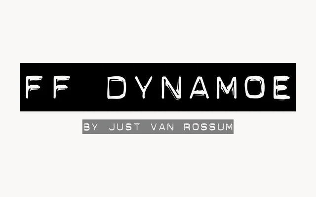FF Dynamoe specimen from FontFont