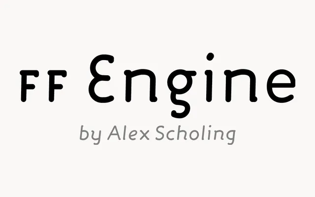 FF Engine specimen from FontFont