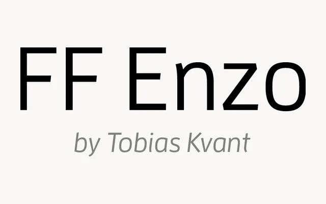 FF Enzo specimen from FontFont