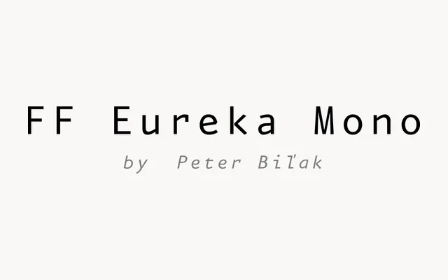 FF Eureka Mono specimen from FontFont