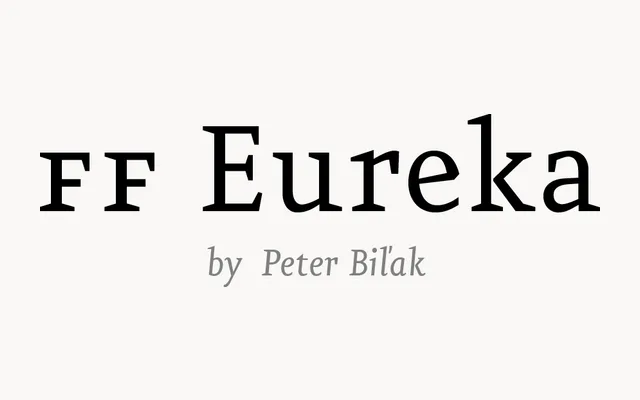 FF Eureka specimen from FontFont