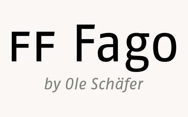 FF Fago specimen from FontFont