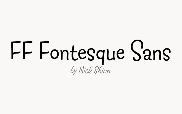 FF Fontesque Sans specimen from FontFont