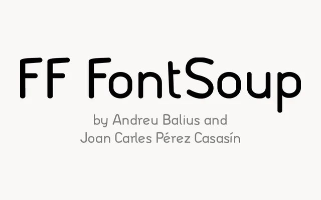 FF FontSoup specimen from FontFont