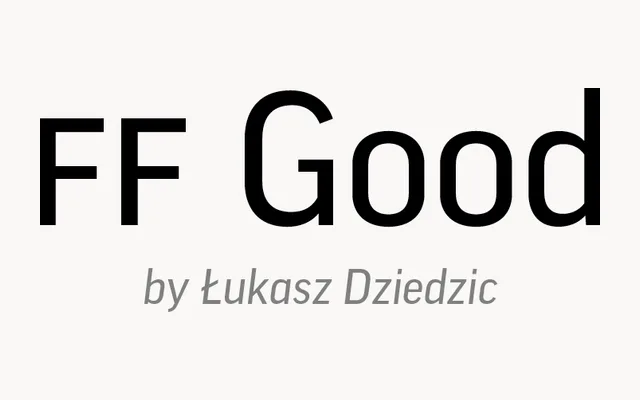 FF Good specimen from FontFont
