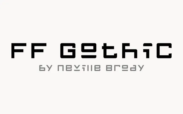 FF Gothic specimen from FontFont