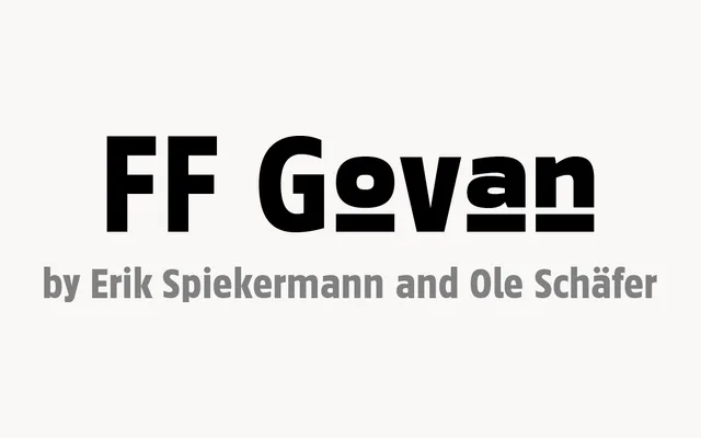 FF Govan specimen from FontFont