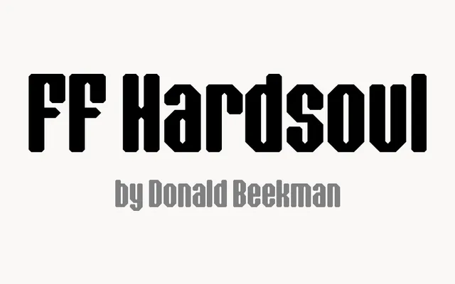 FF Hardsoul specimen from FontFont