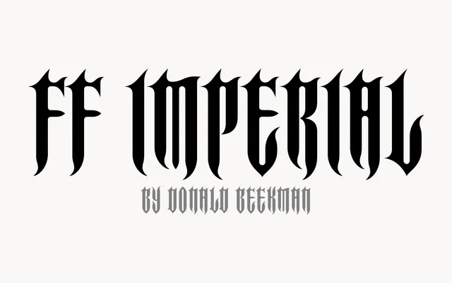 FF Imperial specimen from FontFont