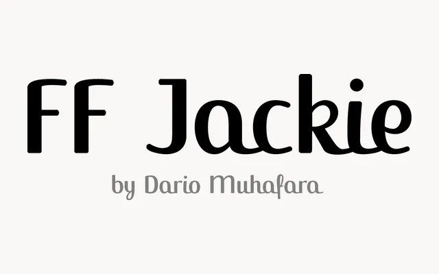 FF Jackie specimen from FontFont