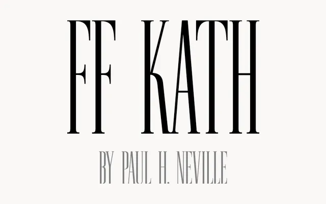 FF Kath specimen from FontFont